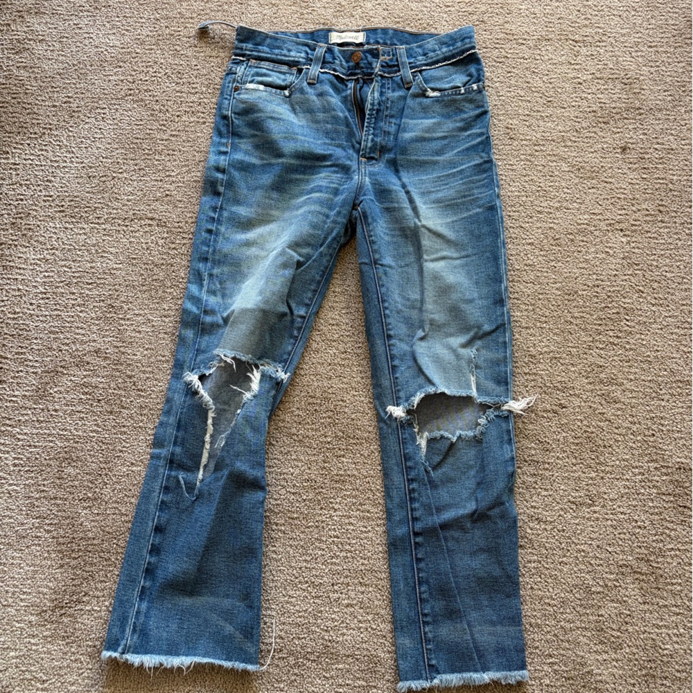 Madewell Distressed Blue Jeans